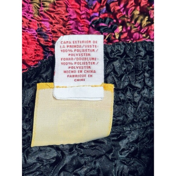 Ruby Rd Jacket Stretchy Quilted Textured Colorful Zip Front Women's Size PM - Picture 8 of 8